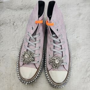 NEW Nan-Ku Couture Free People Cruise Studded Mellow Mauve Pink High Top Sneaker